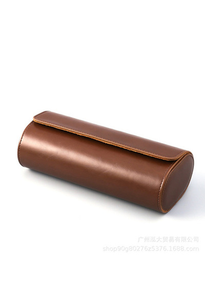 Choice5 3 Slot Brown Watch Roll Travel Case 1/2/3-Slot Portable Vintage Leath...