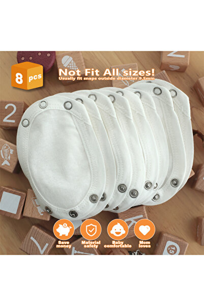Choice موسع ملابس الأطفال الرضع (8 قطع، 2/4/6/8/10 قطع) - أبيض - مناسب للأولا...