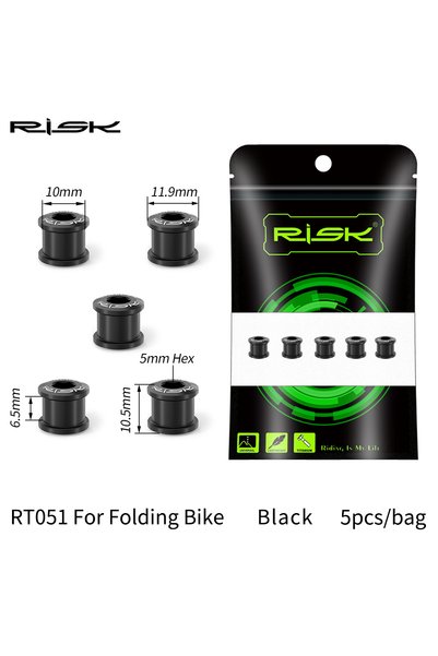 Choice RT051 BK 1 Risk 6.5mm برغي تثبيت ترس السلسلة، مصنوع من سبائك التيتانيو...