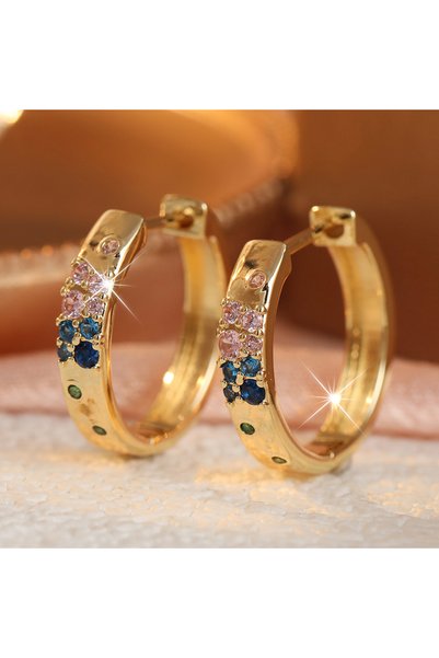 Choice3 MULTI G698-1 Fashion Gorgeous Synthetic Zircon Golden/silvery Plated ...
