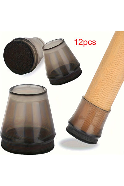 Choice 12pcs 12pcs of Table and Chair Foot Protection Covers - Anti Slip Sile...
