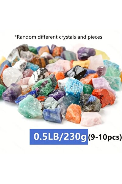 Choice حجر كريستال طبيعي نادر مختلط كبير الحجم، وزنه 230 جرامًا، 0.22/0.5 رطل...