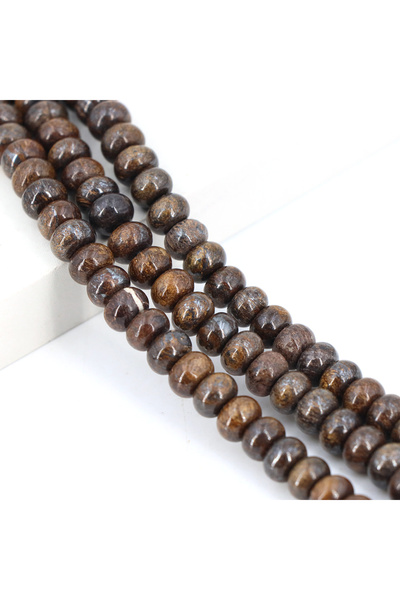 Choice7 5x8mm Bronzite 5x8mm Natural Stone Healing Crystals Abacus Rondelle B...