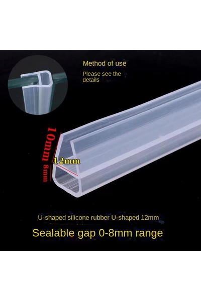 Choice7 2.5M U12 6/8/10/12mm Gap Glass Shower Door Seal Strip Rubber Bathroom...