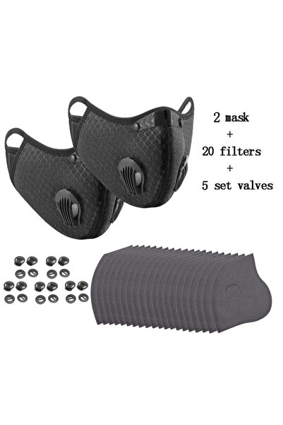 Choice 2m 20f 5v Cycling Face Mask Sport Washable Reusable with Filter Dust M...