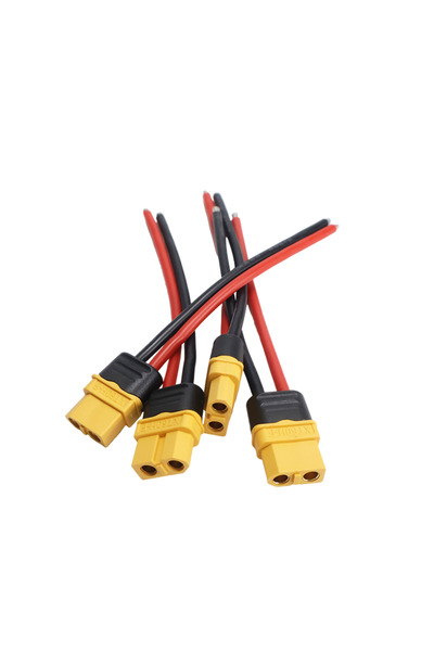 Choice موصلات XT60H أنثى - 4 قطع، موصلات XT60 ذكر وأنثى مع سلك سيليكون ناعم ع...