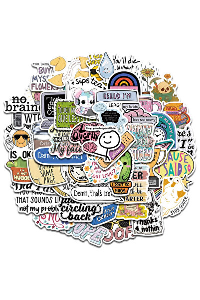 Choice 50PCS 50PCS Sarcastic Sticker Aesthetic Kawaii Scrapbook Graffiti Deco...