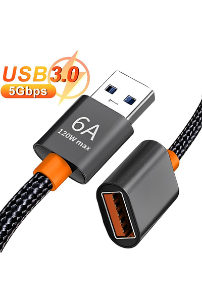 Choice 1.5m black 6A USB 3.0 / 2.0 Extension Cable Male to Female Extender Ca...