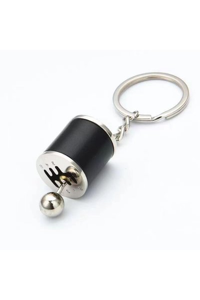 Choice Black Metal Keyring Creative Car Shifter Keychain Six Speed Manual Tra...