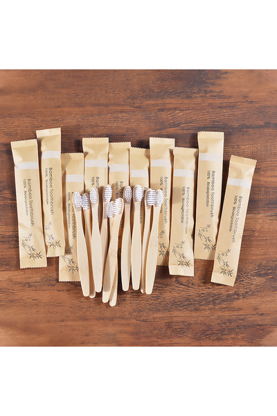 Choice16 10pcs White 10Pack Children Soft Bristles Bamboo Toothbrush Friendly...