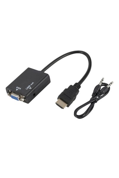 Choice HDMI to VGA Adapter HDMI-compatible to VGA With Audio Cable Converter ...