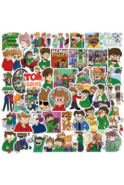 Choice 50 قطعة 52 قطعة من ملصقات الرسوم المتحركة الإبداعية Eddsworld سلسلة مل...