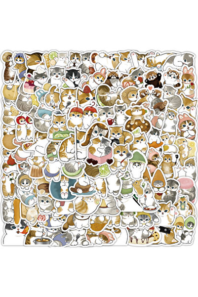 Choice Joytop 100PCS 100Pcs Cute Cat Cartoon Stickers Kawaii Animal Decals La...