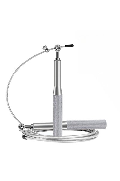 Choice3 Silver Adjustable Aluminum Handle Wire Rope Skipping Alloy Genus Spor...