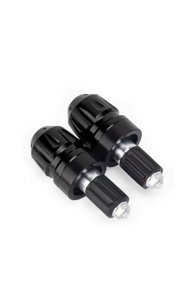 choice2 Black Universal Motorcycle Handlebar Grips Handle Bar Cap End Plugs C...