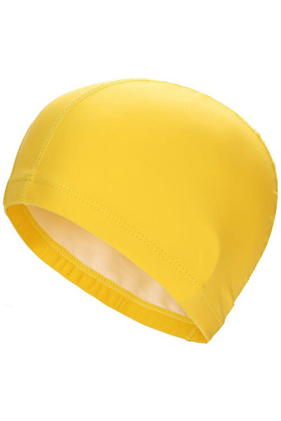 Choice One Size YELLOW PU Fabric Swimming Cap Men Women Waterproof Swim Pool ...