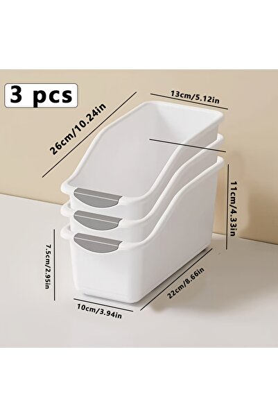 Choice1 3pcs white 1/3pcs Multi-Functional Storage Box Set - Curved Space-Sav...