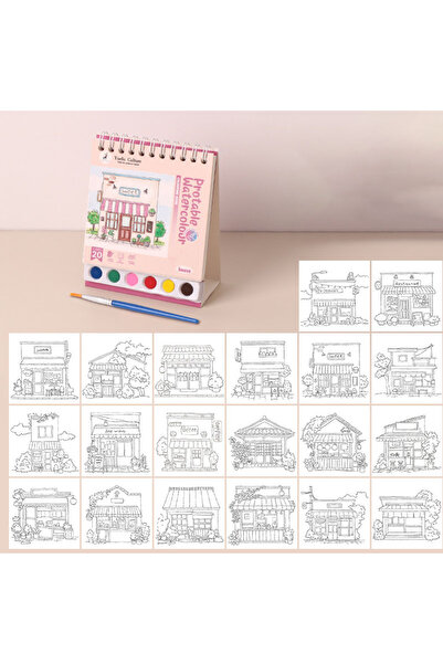 Choice3 Pink Creative coil vertical watercolor painting DIY watercolor graffi...
