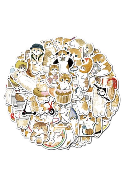 Choice 64PCS 64PCS Cute Cat Animal Cartoon Stickers Fun Stickers DIY Manual S...