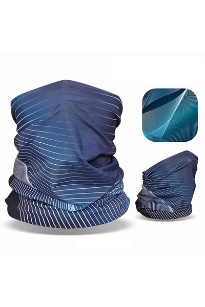 Choice7 One Size DEEP BLUE Outdoor Mountaineering Scarf Ice Silk Sunscreen Fa...
