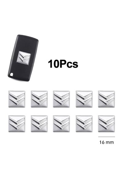 Choice 16mm - 10Pcs 16mm Aluminum Car Emblem Key Sticker Accessories For Citr...