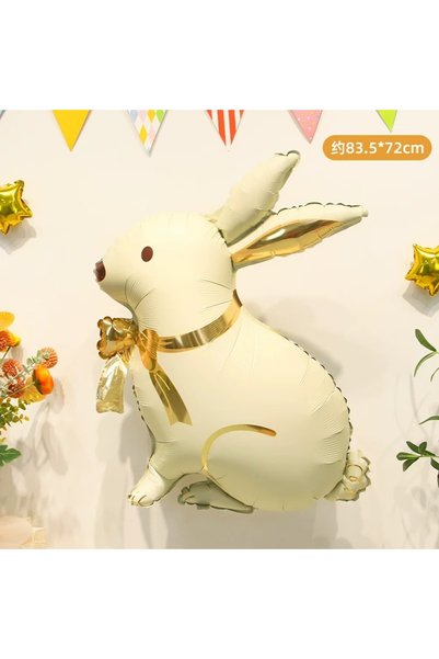 Choice5 others Matte Rabbit Cream Cute Matte Animal Aluminum Foil Balloon Bab...