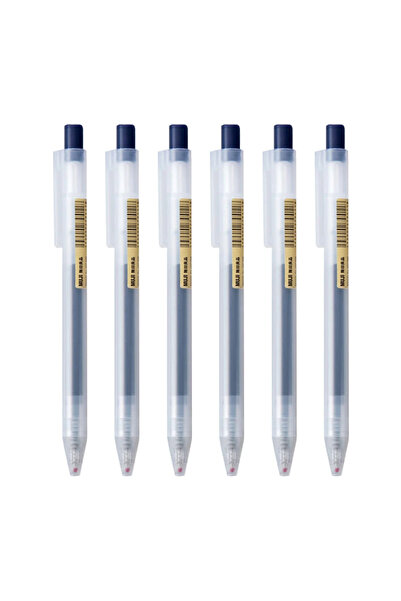 Choice22 0.5mm 6 Dark Blue 0.5mm Press Gel Pen Blue/Black/Dark Blue/red Ink M...