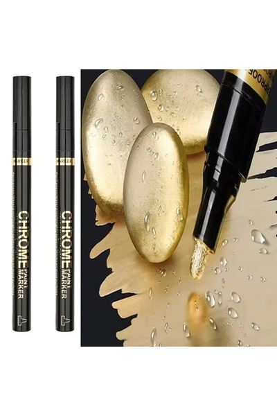Choice 2pcs Gold 5/1pcs Chrome Pen Marker Mirror Waterproof Paint Repair For ...
