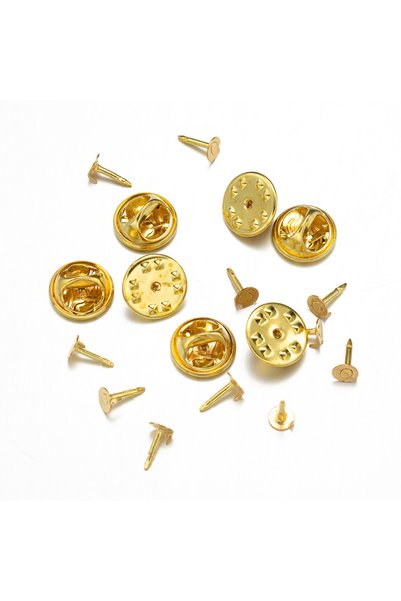 Choice17 200 Pieces Gold Set 200Pcs Butterfly Clutch with Blank Pins Backs Ti...