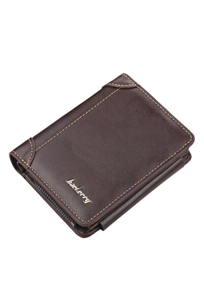 choice2 Brown Baellerry Short Wallet for Men PU Leather Custom Embossed RfID ...