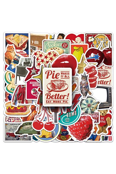 Choice 50PCS 50PCS American Retro Pattern Stickers Graffiti Stickers DIY Diar...