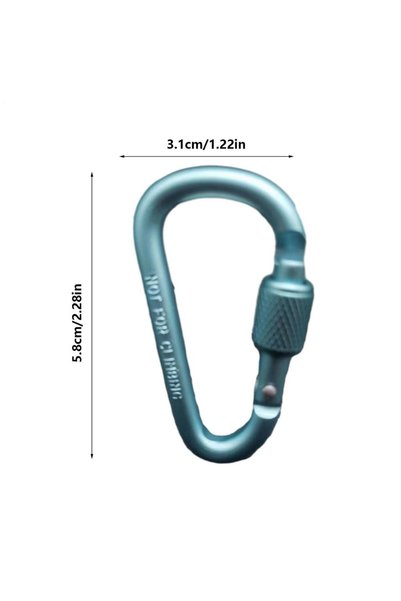 Choice4 Blue 1PC Aluminum Alloy Carabiner Safety Buckle Keychain With Lock Cl...