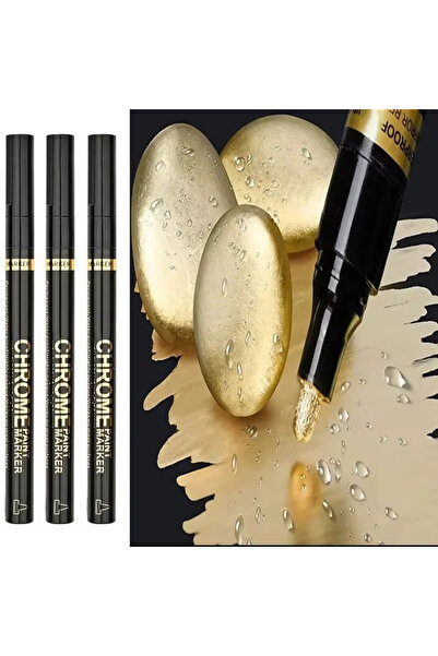 Choice 3pcs Gold 5/1pcs Chrome Pen Marker Mirror Waterproof Paint Repair For ...