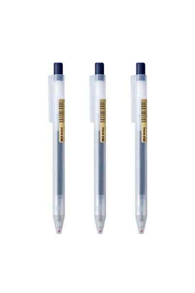 choice2 0.5mm 3Dark Blue 0.5mm Press Gel Pen Blue/Black/Dark Blue/red Ink MUJ...