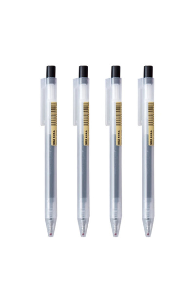 Choice19 0.5mm 4 Black 0.5mm Press Gel Pen Blue/Black/Dark Blue/red Ink MUJIs...