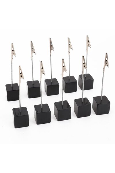 Choice black 10pcs 10pcs Photo Clips, Wooden Base Vertical Label Boards, For ...