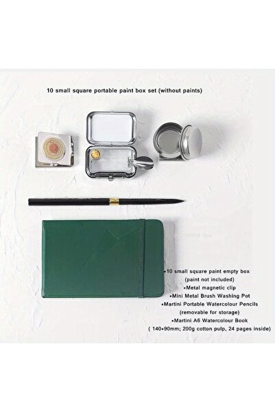 Choice1 10 grids 5pcs set Travel Watercolour Paint Set Mini Portable Paint Bo...