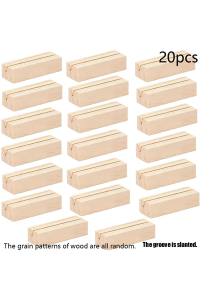Choice 20pcs 10/20PCS Wooden Place Card Holder Photo Postcard Holder for Rust...