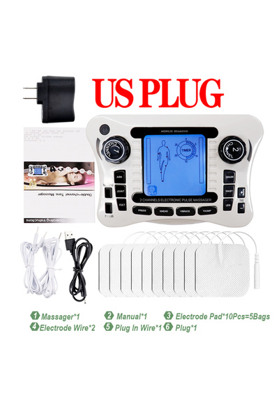 Choice US Plug 12 Modes Electrical Tens Pulse Massager EMS Muscle Stimulator ...
