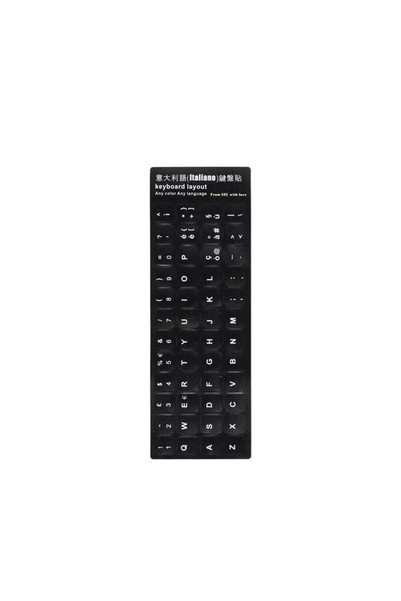 choice2 Black Italiano Keyboard Letter Stickers, Computer Keyboard Keycaps Re...
