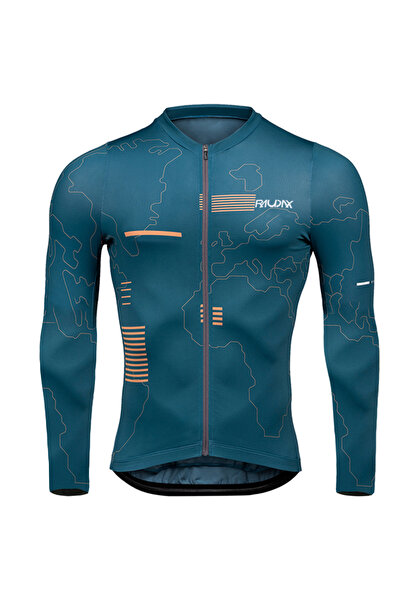 Choice10 L green Raudax Men's Summer Long Sleeve Cycling Jersey UV Protection...