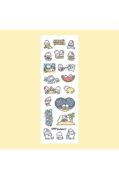 Choice1 03 Cartoon Stickers Korean Cute Graffiti Style Rabbit Stickers Kawaii...