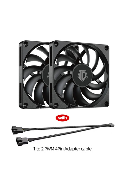 Choice7 NO RGB black 2 Fans and Cable ID-COOLING NO-8010-PWM 80mm Ultra-Thin ...