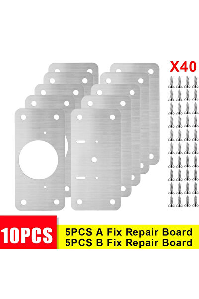 Choice 10Pcs-5PAIRS 10Pcs Cabinet Hinge Repair Plate Kit Stainless Steel Door...