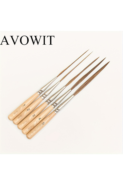 Choice 5pcs 5pcs Long Line Brush Set, Fine Tipped Watercolor and Acrylic Pain...