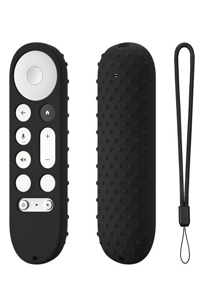 Choice10 غطاء سيليكون أسود لجهاز التحكم عن بعد الخاص بـ Google TV للبث التلفز...