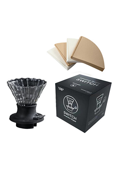 Choice Black glass style YRP V Coffee Dripper 60 Coffee Accessories Tea and C...