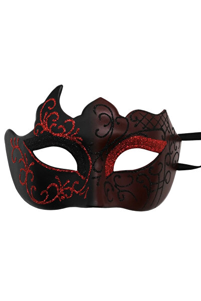 Choice1 Crimson Men's Masquerade Mask -Elastic Straps Creative Cosplay Mask S...