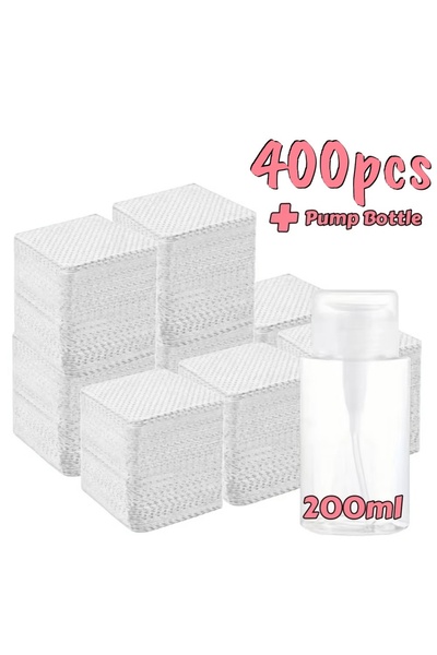 Choice W400pcs -200L bottle 20/600pcs Lint-Free Nail Wipes Gel Cleansing Tiss...