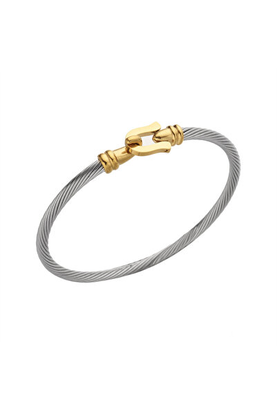 Choice Silver gold New Trend U Shape Desgin Stainless Steel Bangles Simple St...